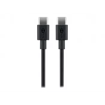 Wentronic goobay - USB-kabel - USB-C (M) naar USB-C (M) - USB 2.0 3 A - 0,5 m - zwart (66316)