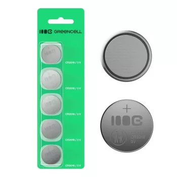 Knoopcel lithiumbatterij Green Cell CR2016 3V – 5-pack