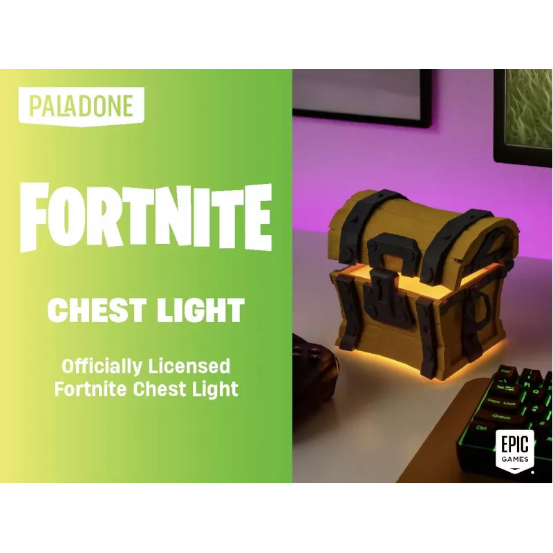 Tafellamp Paladone Fortnite Chest Light – thematische LED-noviteitenlamp