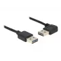 USB-kabel DeLOCK 1m USB 2.0 A m/m 90° zwart