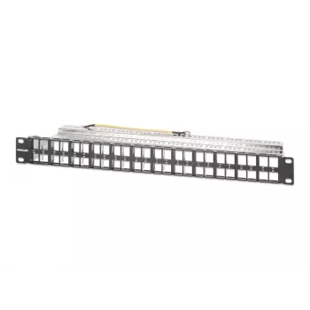 Intellinet 721028 lege Keystone-patchpaneel, 48 poorten, 1U, afgeschermd, 19 inch