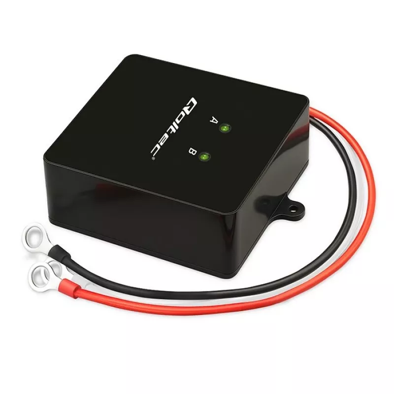 Accu-spanningsvereffenaar QOLTEC 51097 voor 24V (2×12V) accu's, 5A vereffeningsstroom