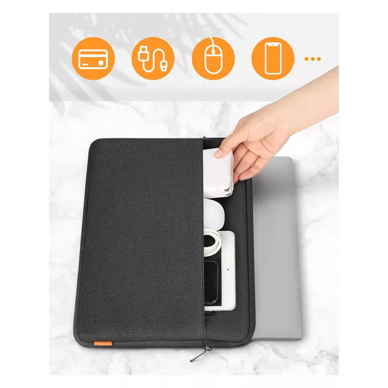 Sleeve-tas Inateck LB01005 voor 39,6 cm (15,6 inch) laptops, zwart