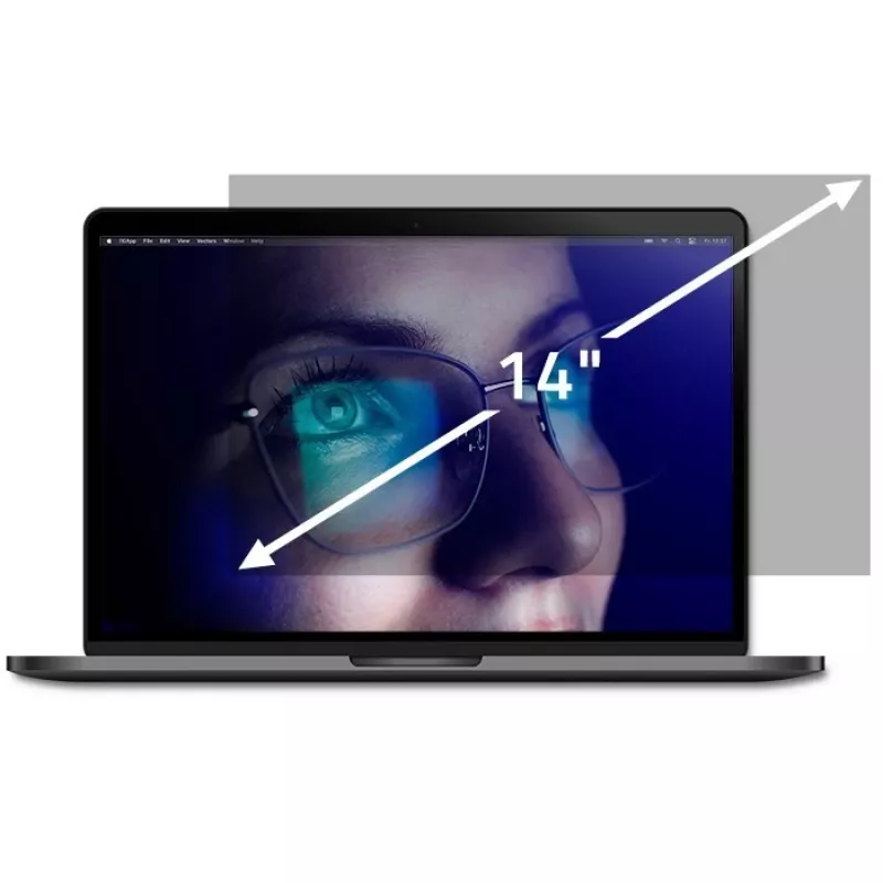 Qoltec 51051 AVG-privacyfilter voor notebook, 14 inch, 16:9