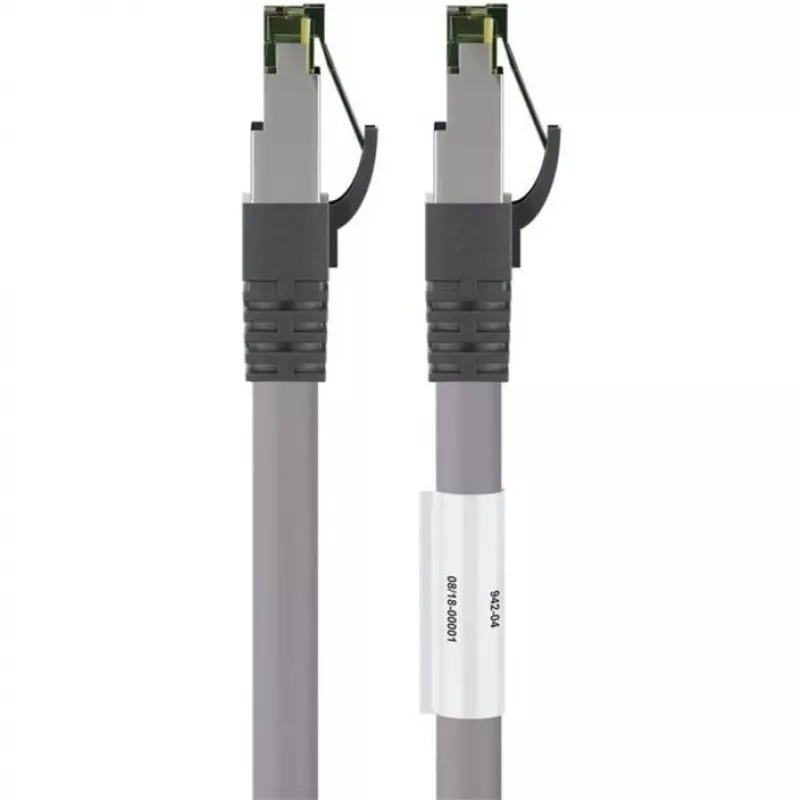 Goobay CAT 8.1 patchkabel, S/FTP (PiMF), grijs, 0,5 m - LSZH halogeenvrij, koper AWG 24 (55135)