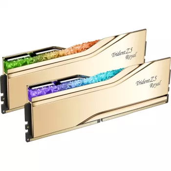 DIMM 32 GB DDR5-6000, geheugen goud, F5-6000J2836G16GX2-TR5G, Trident Z5 Royal RGB, INTEL XMP