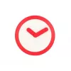 NeXtime klok 2615ro Focus, Ø25 cm, wandklok, wit/rood