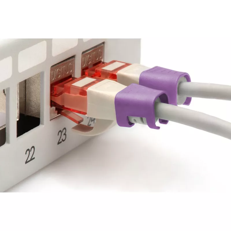 Kleurcoderingsclip Digitus Color Clips voor patchkabels A-CC-VI PVC violet