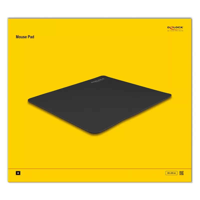 Muispad DeLOCK 12152 zwart 400x450 mm rubber antislip onderzijde