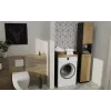 Top e Shop POLA wasruimtekast voor wasmachine – antraciet / artisan eiken