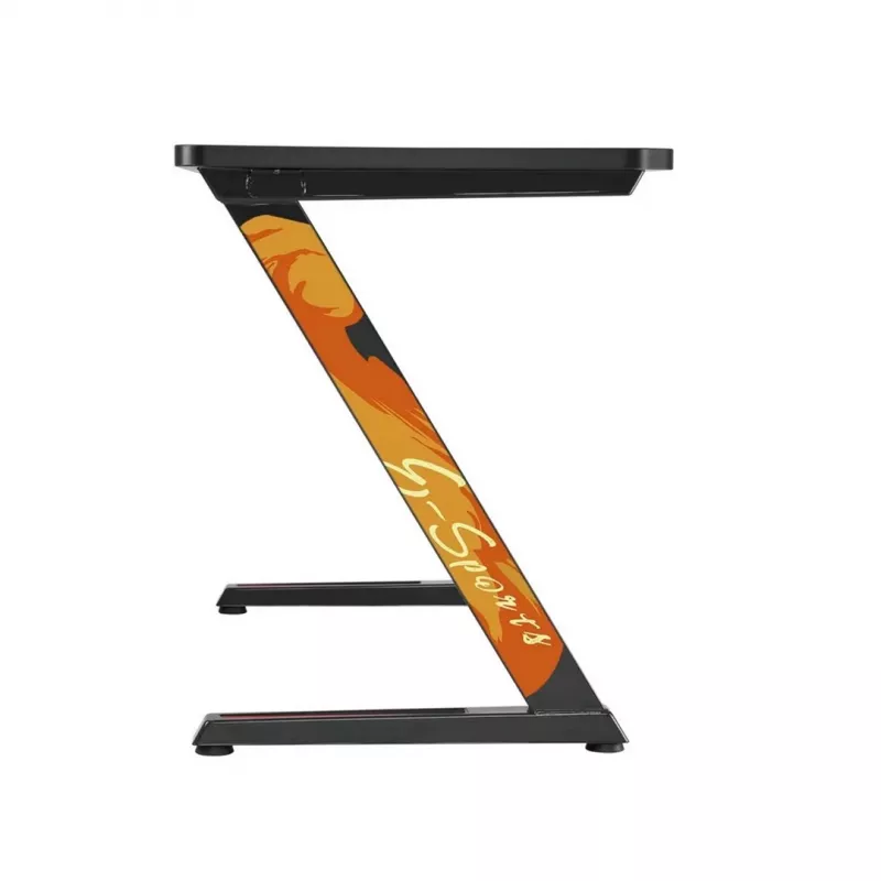 NanoRS RS120 gaming-computertafel, modern design, licht en stabiel (max. 50 kg belasting), zwart & oranje