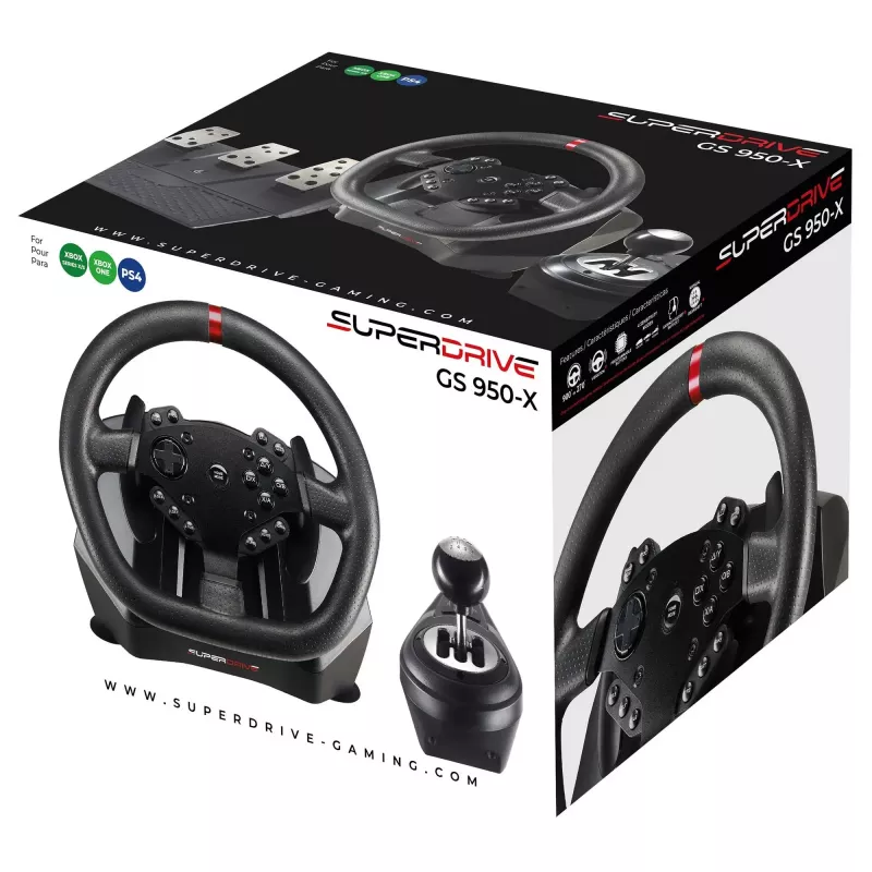 Race-stuur No name Subsonic Superdrive GS 950-X — compatibel met pc, PS4, Xbox One, Xbox Series X/S