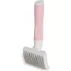 Borstel ZOLUX 550004 — kattenborstel S, stalen borstelharen, kunststof handgreep, 175 mm, roze/wit