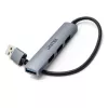 Unitek H1208A USB-A-hub, 4 poorten (1x USB-A 5 Gbps, 3x USB-A 2.0), aluminium, zilver