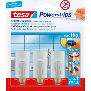 Universele haak TESA 57544-00010-03 chroom binnen 3 stuks