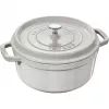 Ronde gietijzeren pan Staub La Cocotte 3,8 l truffel – geëmailleerd, goed sluitend deksel