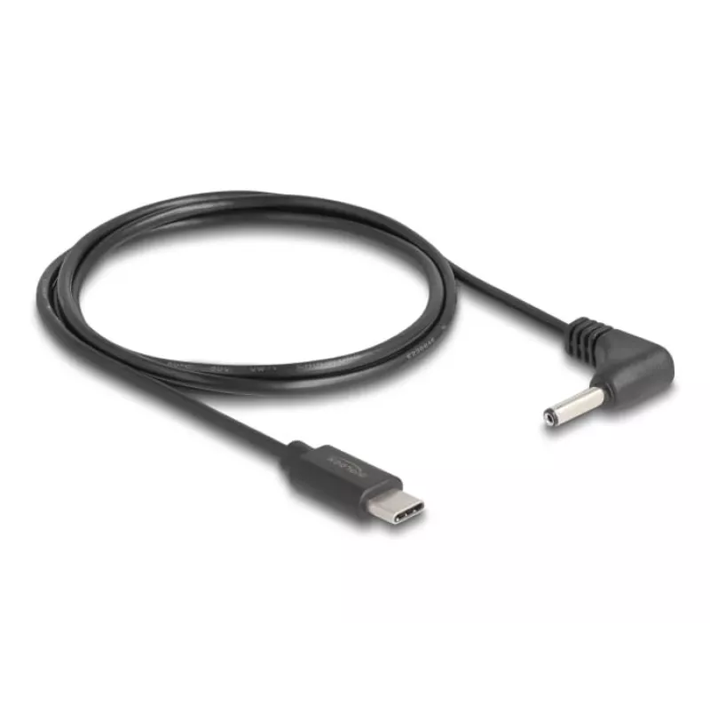 DeLOCK 85393 stroomkabel zwart 1,5 m USB-C 3,5 x 1,35 mm