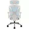 Ergonomische bureaustoel thunder x3 TEGC-3073102.B1 — wit-blauwe bekleding, verstelbare armleuningen, hoge rugleuning