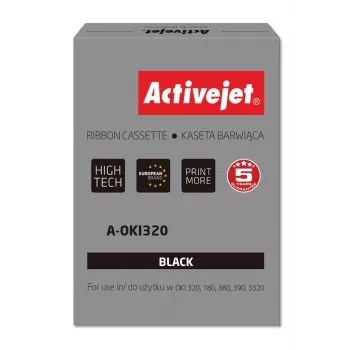 Lint ActiveJet A-OKI320 naaldprinter nylon 8 mm x 1,6 m, zwart, 3.000.000 tekens, verpakking 100
