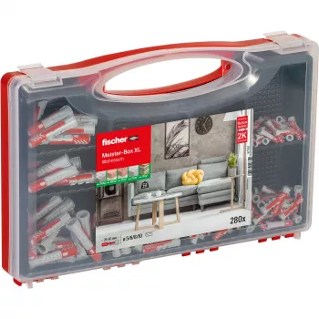 Meister-Box XL woonruimte (lichtgrijs/rood, 280-delig)