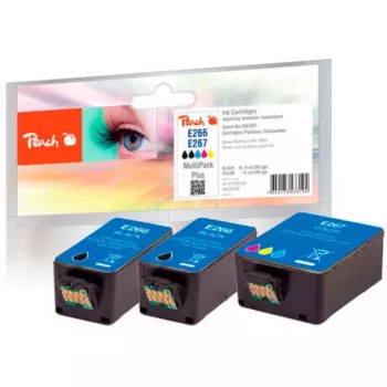 Peach PI200-587 inktpatroon 3 stuks zwart, cyaan, magenta, geel