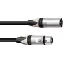 PSSO XLR-microfoonkabel, 3-polig, 15 m, zwart, Neutrik-stekker