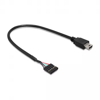 USB-kabel DeLOCK 83170 USB 2.0 0,3 m Mini-USB B zwart
