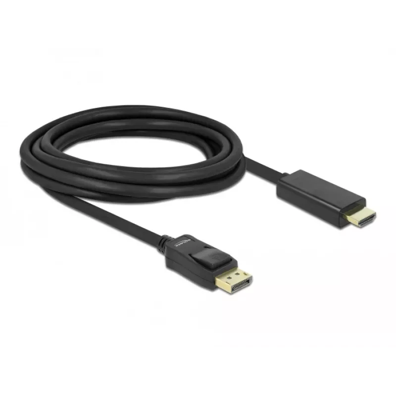 Delock kabel DisplayPort 1.1 stekker > High Speed HDMI-A stekker passief 3 m zwart (82435)