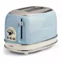 Ariete 155 Design 2-sneden toaster met sandwichmandjes, 6 bruiningsstanden, 810 W, roestvrijstalen behuizing, uitneembare kruimellade, pastelblauw