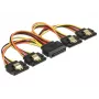 SATA-kabel DeLOCK 60156 0,15 m SATA 15-polig 4 x SATA 15-polig veelkleurig