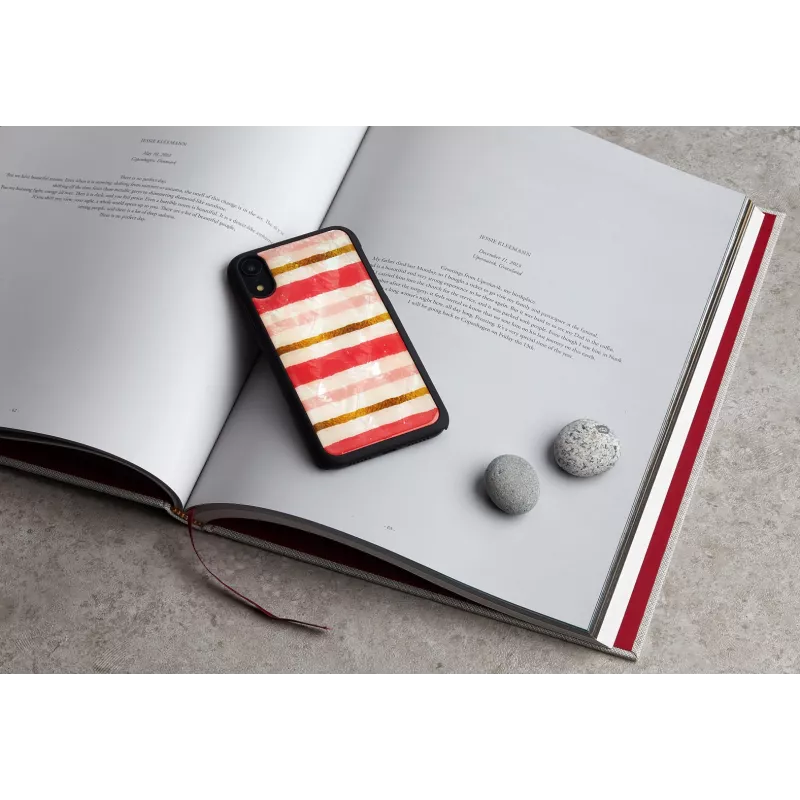 Smartphonehoesje iKins voor iPhone XR — short cake-design, zwart