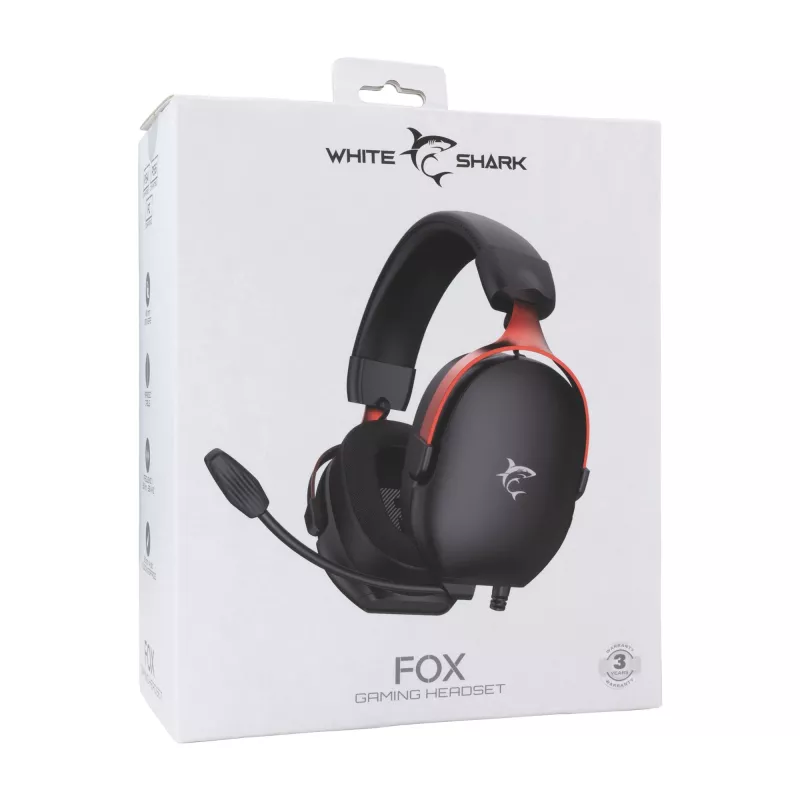 Koptelefoon White Shark GH-2445 Fox zwart