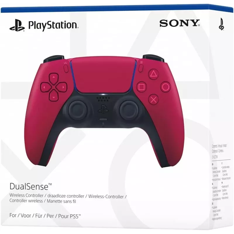 Gamepad Sony DualSense v3 rood — Bluetooth/USB, USB-C, ingebouwde accu, PS5, 160×106×66 mm