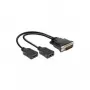 Videokabeladapter DeLOCK 65280 0,25 m DMS 2 x HDMI zwart