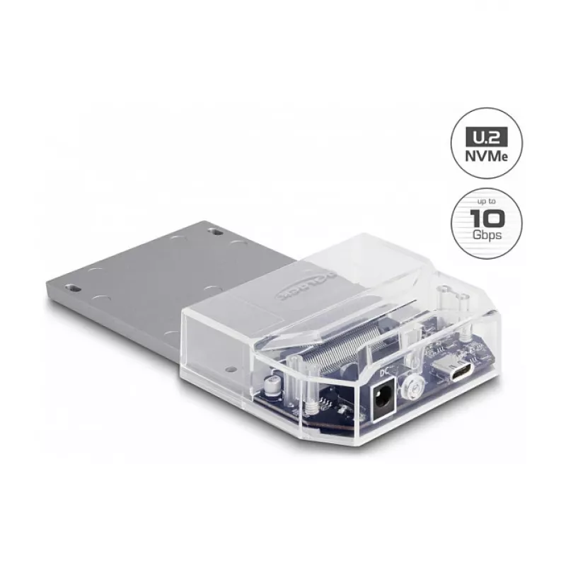 DeLOCK USB Type-C dockingstation voor 1 x U.2 SSD zwart