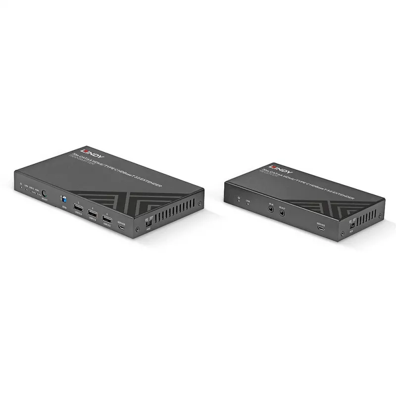 Lindy 70m Cat.6A HDMI 4K60 & Type C HDBaseT 3.0 KVM-extender