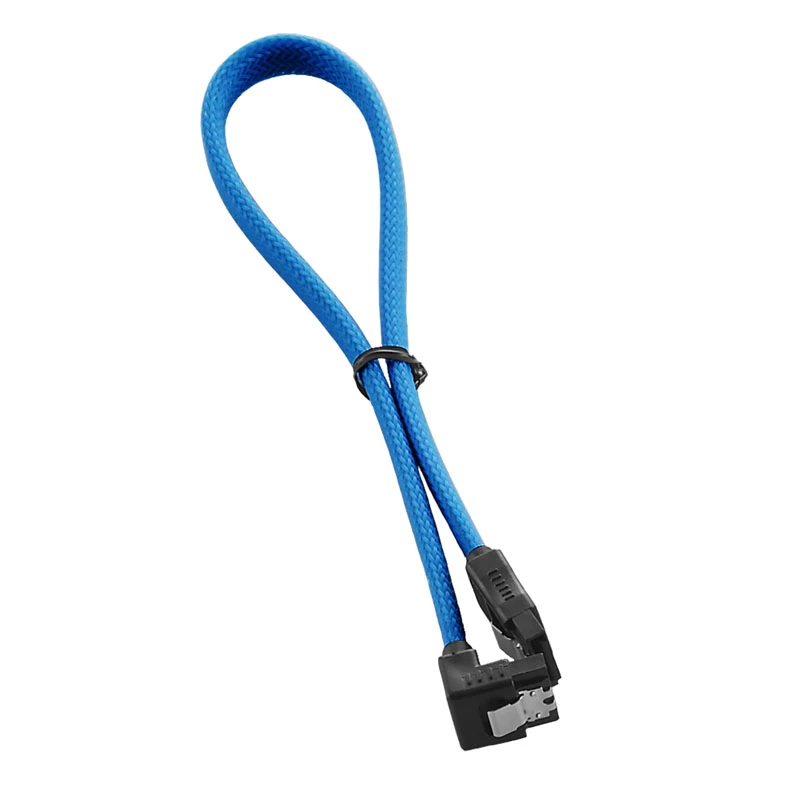 ModMesh SATA-3-kabel met haakse aansluiting 30 cm - lichtblauw - kabel - digitaal/data (CM-CAB-RSAT-N30KLB-R)