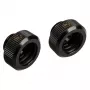 Adapter G1/4 inch buitendraad naar 14 mm hardtube, BitsPower Touchaqua TA-FH14-GB, 2-pack, zwart