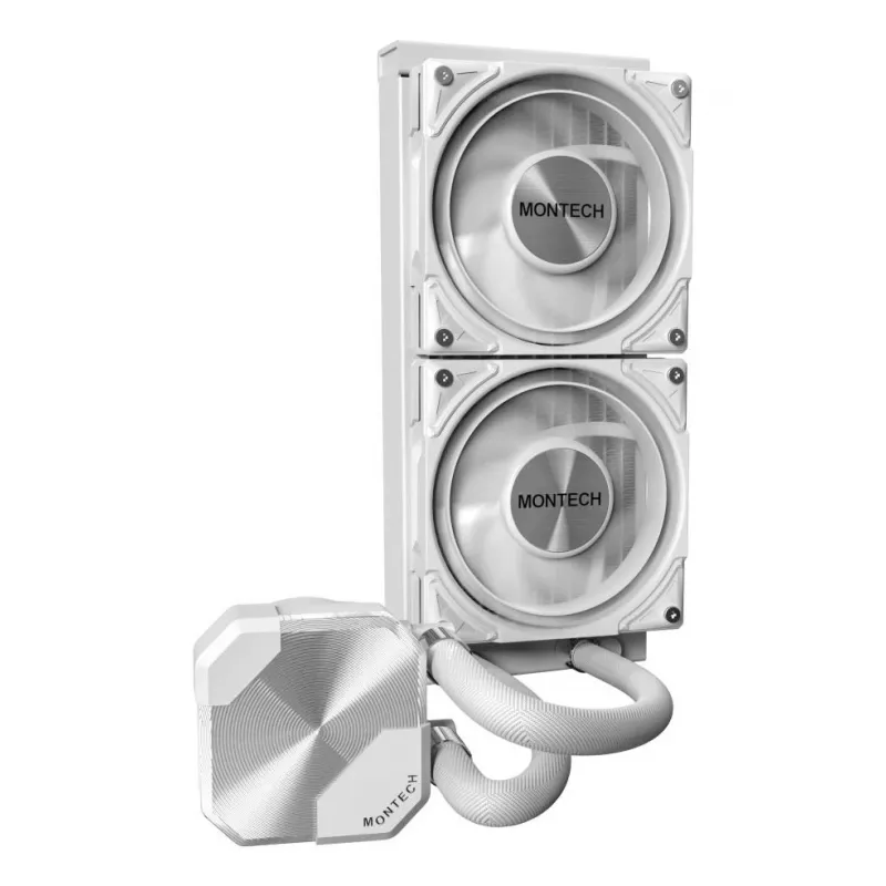Montech HyperFlow Silent 240 processor all-in-one vloeistofkoeler 12 cm wit 1 st.