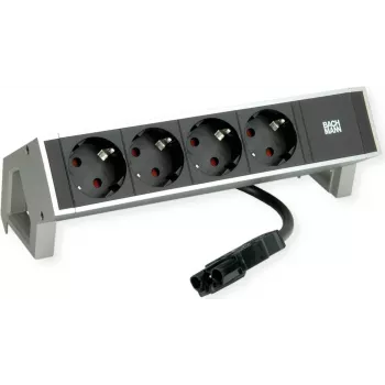 Tafelstopcontactmodule Bachmann DESK 2 — 4x stopcontact, wit