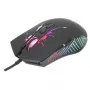 Manhattan gamingmuis met LED's, bedraad, zeven knoppen, scrollwiel, 7200 dpi, zwart met LED-verlichting, drie jaar garantie