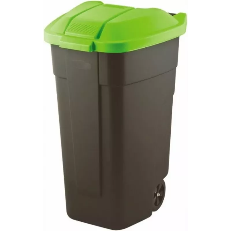 Curver 214125 afvalemmer 110 L rechthoekig kunststof zwart, groen