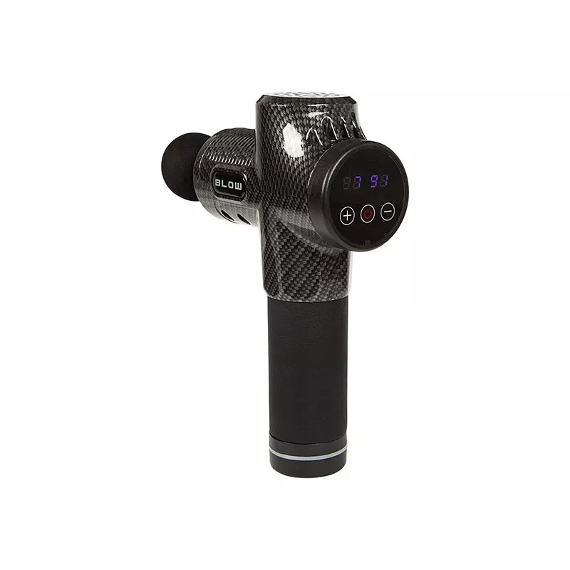 BLOW Wave 4000 44-340# massagepistool, 30 snelheden, 10 opzetstukken, 100 W, LCD-touchdisplay, USB-C, zwart