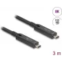 DeLOCK USB-kabel USB 3.2 Gen 2 3m USB-C zwart 84246