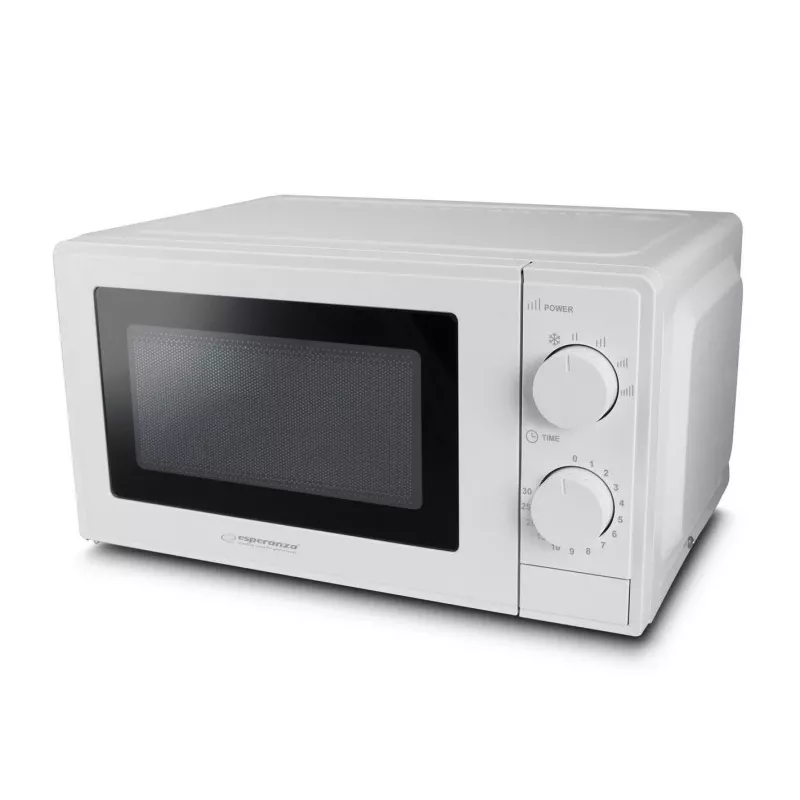 Esperanza ESTOFADO EKO011W solo magnetron, vrijstaand, 20 l, 700 W, 5 vermogensniveaus, draaiplateau 24,5 cm, wit