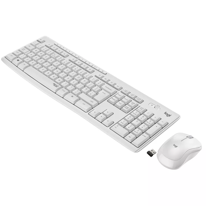 Logitech MK295 Silent - toetsenbord-muisset - draadloos - 2,4 GHz - Italiaans - crèmewit