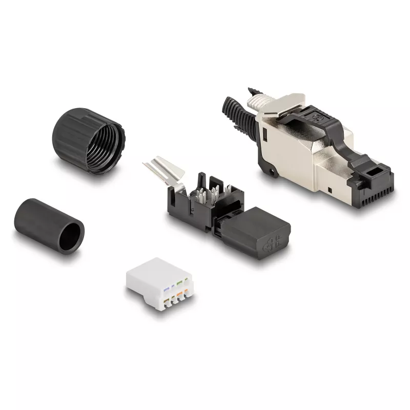 DeLOCK 86017 kabelverbinder RJ45/LSA zwart zilver stekker