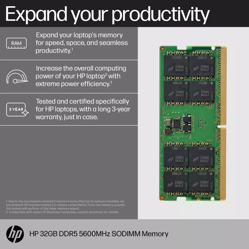 HPE - DDR5 - module - 32 GB - SO-DIMM 262-Pin - 5600 MHz / PC5-44800 1.1 V