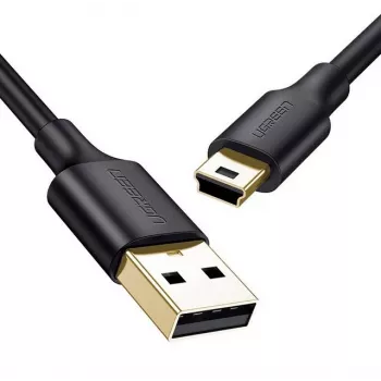 USB-kabel UGREEN US132 Mini-USB 1 m — zwart, 480 Mbit/s, snel laden