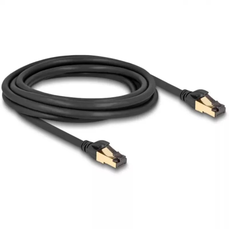 DeLOCK RJ45 netwerkkabel Cat.6A stekker-stekker S/FTP zwart 3 m